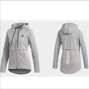 Adidas Gray Hooded Zippie Size Small